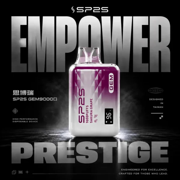 ChatGPT-Image-2026年6月18日-上午12_43_59.webp SP2S 思博瑞 GEM 9000口拋棄式電子煙|主打透明水晶工藝與全彩智能顯示螢幕|適合偏好潮流晶透外觀與精準掌握電量油量的玩家