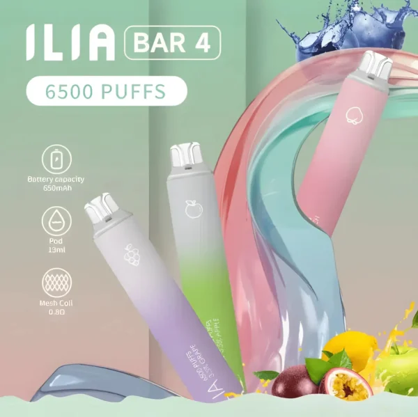 ILIA哩亞Bar4零下凍感6500｜長效續航打造清透霧感｜偏好日常減壓與隨身攜帶