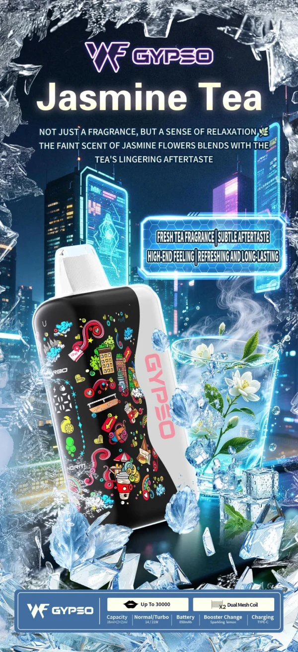 GYPSO滿天星30000口抛棄式電子煙-9 GYPSO 滿天星 30000口拋棄式電子煙|雙模式功率調節與雙網芯霧感體驗|適合追求高容量與進階口感的玩家