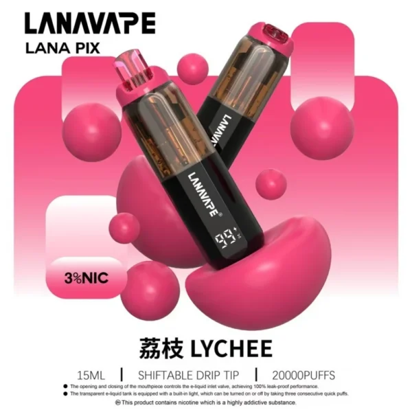 LANA PIX 閃光彈 20000口拋棄式電子煙｜獨家摺疊式吸嘴設計與爆汁霧感體驗｜適合追求高容量與創新體驗的玩家